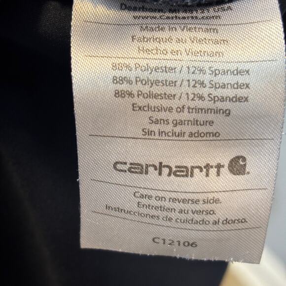 Carhartt Navy Blue Scrub Top Double Pocket X Small Nurse Hospital Work - Picture 5 of 6